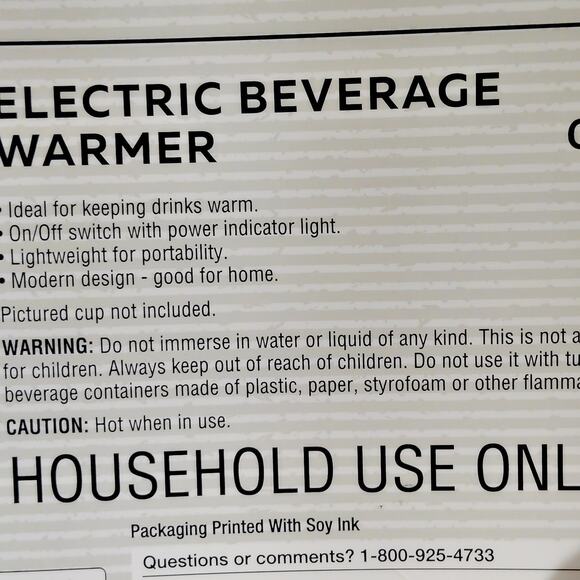 Modern Expressions Electric Beverage Warmer – Compact Desktop Mug Heater - Picture 3 of 10